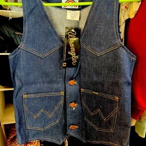NWT Vintage Wrangler Jeans Vest